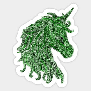 Mythical Unicorn - Green Sticker